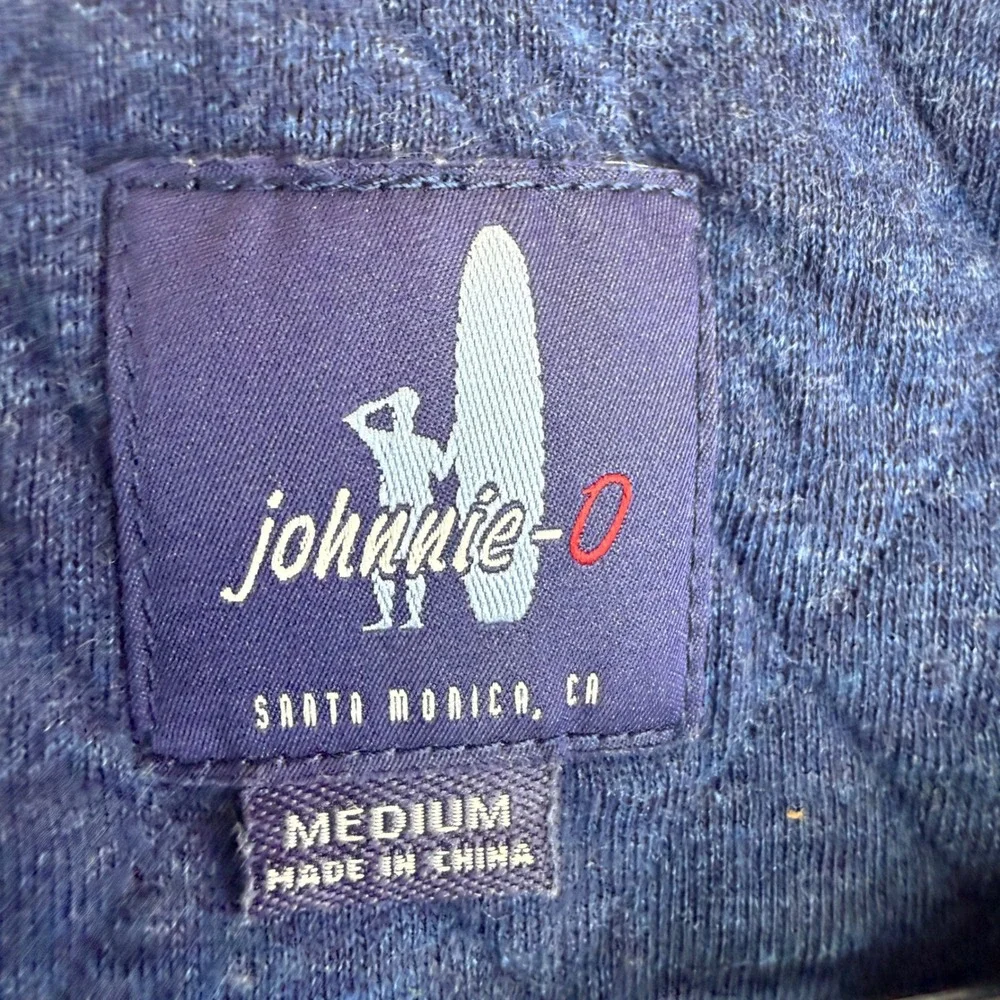 Johnnie-O Bently Quilted Baseball Jacket Mens Medium Wake Blue JMJK1830